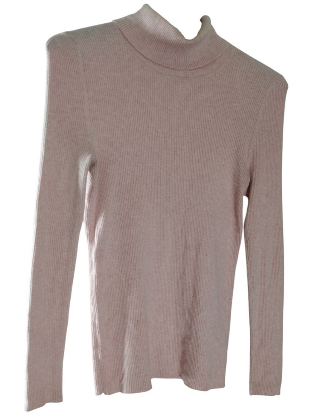 GAP Women's Ribbed Mock Neck Sweater - Pale Pink